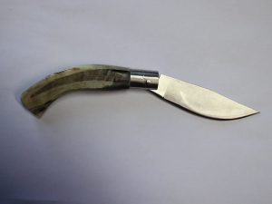 COLTELLO PATTADA SARDO MANICO GREZZO CORNO MONTONE LAMA PANC. CM 9,5.