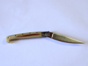 COLTELLO PATTADA SARDO MANICO CORNO BOVINO LAMA DRITTA CM 8.