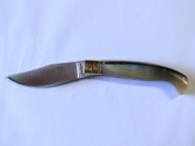 COLTELLO PATTADA SARDO MANICO CORNO BOVINO LAMA PANCIUTA CM 8.