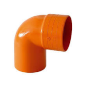 GOMITO CURVA PVC ARANCIO 90° diam.  40.