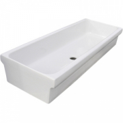 LAVABO CANALE IN CERAMICA BIANCA 120X45X20.