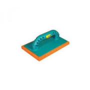 FRATTONE SPUGNA ARANCIO GRANA GROSSA 215X135  MANICO PLASTICA. *