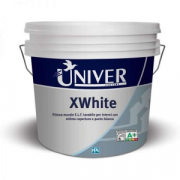 PITTURA LAVABILE TRASP. X INTERNI  UNIVER XWHITE LT 4 BIANCO  COPR. ll   LAV. lll.