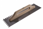 FRATTONE ACCIAIO FT. DUE MANI MANICO LEGNO DENTATO 10X10  12X48 CM.. *