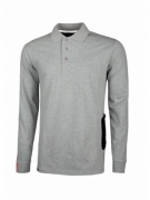 POLO MANICHE LUNGHE U.POWER MOD. LIVE COTONE + POLIEST. GREY SILVER.