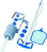 KIT MANUTENZIONE PULIZIA PISCINA C/SKIMMER ASTA+ASPIRATORE+RETINO "BESTWAY" art.58237.