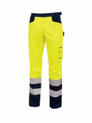 PANTALONI U.POWER MOD.LIGHT 240 GR. POLIEST+ COTONE GIALLO FLUO.