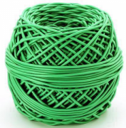 BOBINA TUBETTO FILO GOMMATO LEGATURA IN PVC DIAM 2MM. VERDE 900 GR.