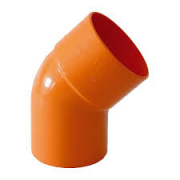 GOMITO CURVA PVC ARANCIO 45° diam.  160.