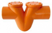 SIFONE PVC ARANCIO 2 TAPPI   D.140.