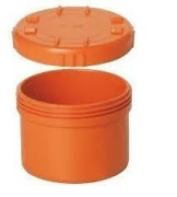 TAPPO A VITE PER TUBO PVC ARANCIO DIAM 63.